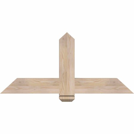 Ekena Millwork Eugene Smooth Timber Gable Bracket, Douglas Fir, 48"W x 22"H x 3 1/2"D x 5 1/2"F, 11/12 Pitch GBW048X22X0406EUG00SDF